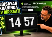 Bilgisayar ekranında dev retro saat nasıl yapılır?
