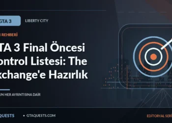 GTA 3 Final Öncesi Kontrol Listesi: The Exchange'e Hazırlık — GTAQUESTS özgün illüstrasyon kapağı