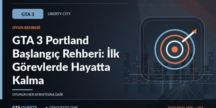 GTA 3 Portland Başlangıç Rehberi: İlk Görevlerde Hayatta Kalma — GTAQUESTS özgün illüstrasyon kapağı
