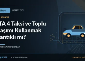 GTA 4 Taksi ve Toplu Ulaşımı Kullanmak Mantıklı mı? — GTAQUESTS özgün illüstrasyon kapağı