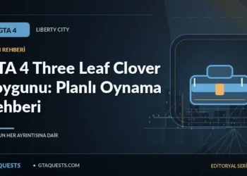 GTA 4 Three Leaf Clover Soygunu: Planlı Oynama Rehberi — GTAQUESTS özgün illüstrasyon kapağı