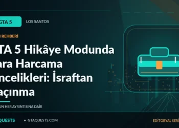 GTA 5 Hikâye Modunda Para Harcama Öncelikleri: İsraftan Kaçınma — GTAQUESTS özgün illüstrasyon kapağı