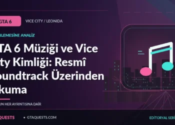 GTA 6 Müziği ve Vice City Kimliği: Resmî Soundtrack Üzerinden Okuma — GTAQUESTS özgün illüstrasyon kapağı