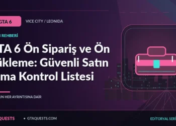 GTA 6 Ön Sipariş ve Ön Yükleme: Güvenli Satın Alma Kontrol Listesi — GTAQUESTS özgün illüstrasyon kapağı