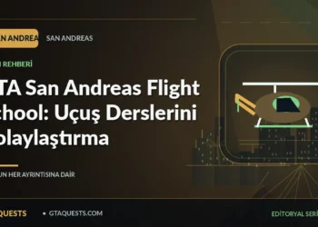 GTA San Andreas Flight School: Uçuş Derslerini Kolaylaştırma — GTAQUESTS özgün illüstrasyon kapağı