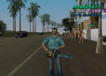 Mercedes Cortez: Yan Hikâyelerde Görünen Özgürlük - GTA Vice City sahnelerinden olusturulmus GTAQUESTS basliksiz kapak